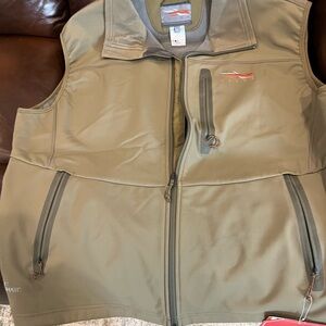 Sitka Gore Windstopper Vest-XL Olive Green Sleeveless with tags Orig. $250